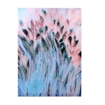 Quadro dipinto azzurro rosa cm50x70x3 Vacchetti