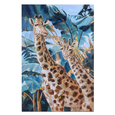 Quadro dipinto giraffe cm60x90x4 Vacchetti