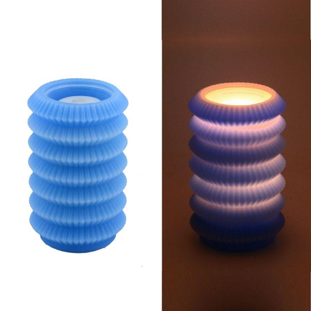 Candela led lanterna blu fontana cmø13,5h20 Vacchetti