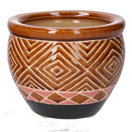 Coprivaso ceramica 1-3 greca scuro cmø30h21 Vacchetti