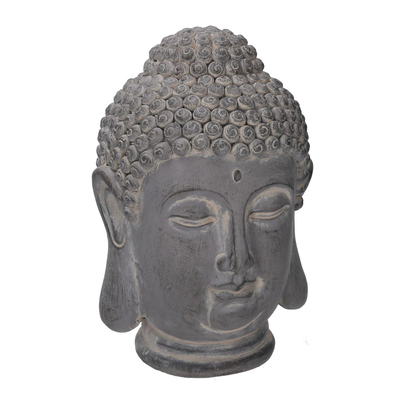 Buddha resina grigio cm21x20h32 Vacchetti