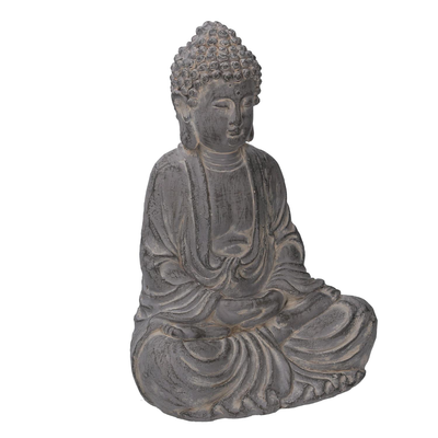 Buddha resina grigio cm27x20h39 Vacchetti