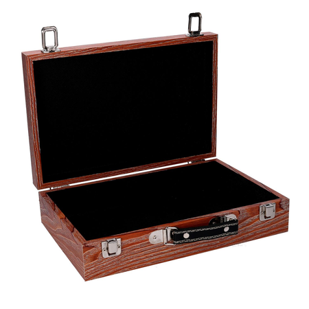 Scatola valigia legno 1-2 verde bordo marrone cm34x9,3h24 Vacchetti