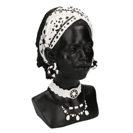 Statua resina busto donna africana cm18x20h30 Vacchetti