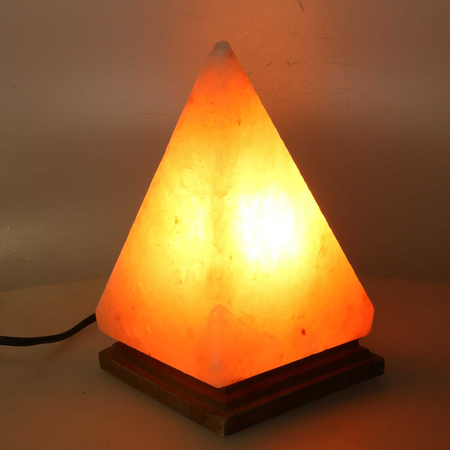 Lampada sale base legno piramide cm13x13h22 Vacchetti