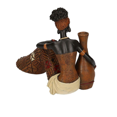 Statua resina donna africana cm19x9,5h16