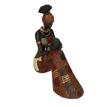 Statua resina donna africana cm18,5x6h17 Vacchetti