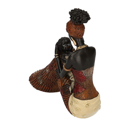 Statua resina donna africana cm18,5x6h17