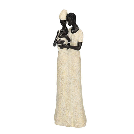 Statua resina donne africane con bambino cm13,5x8,5h34