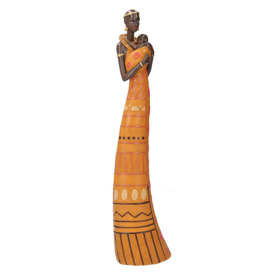 Statua ceramica donna africa cm9,5x6h38,5 Vacchetti