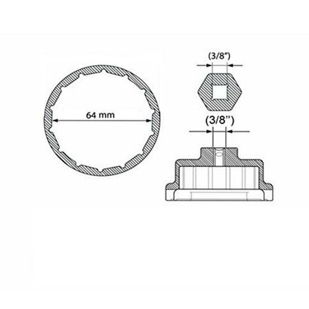 Tappo Chiave A Tazza Per Rimozione Filtro Olio Versione 14 Flap Cap1 3/8" 64mm Auto e Moto/Attrezzi per veicoli/Attrezzi e attrezzatura per sistema olio/Chiavi per il filtro olio Trade Shop italia - Napoli, Commerciovirtuoso.it