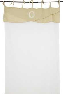 Tenda bianca con balza beige cu-2092 cm. 140 x 260 Vacchetti