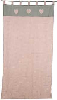 Tenda rosa decoro cuori st-0400 cm. 154x 260