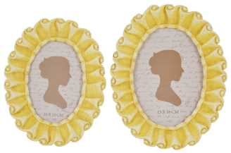 Portafoto ovale giallo piccolo te-2205 cm. 18,6 x 2,2 h 21,3 Vacchetti