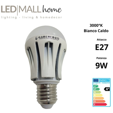 kit 6 pz lampada led a60 9w e27  bianco caldo 3000k Illuminazione/Lampadine/Lampadine a LED Led Mall Home - Napoli, Commerciovirtuoso.it