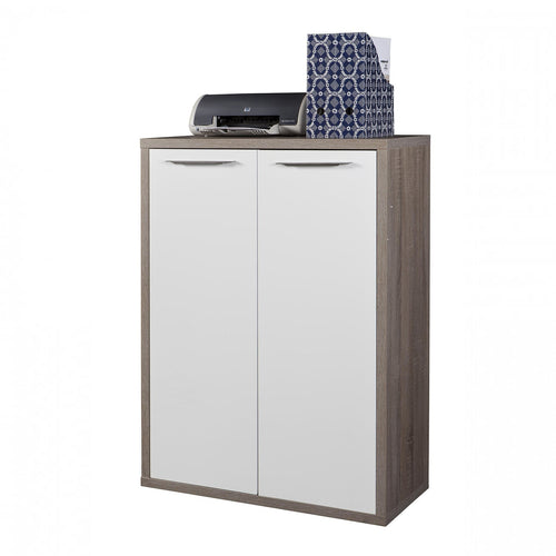 Libreria Bassa con 2 ante in legno da ufficio e cameretta arredamento Made in Italy Casa e cucina/Arredamento/Studio/Mobiletti e credenze/Librerie Decor Space - Altamura, Commerciovirtuoso.it