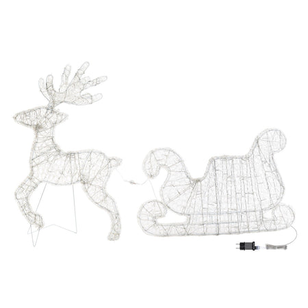 Decorazione natalizia "Renna galoppante con slitta" 3D con led bianco per uso interno ed esterno Casa e cucina/Decorazioni per interni/Addobbi e decorazioni per ricorrenze/Decorazioni natalizie/Oggettistica MagiediNatale.it - Altamura, Commerciovirtuoso.it