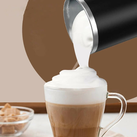 Montalatte elettrico automatico 4 in 1 per cappuccino, latte, cioccolata calda e latte freddo