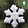 6 Appendini Fiocchi Di Neve In Polistirolo 22cm Bianchi Decorazioni Natalizie