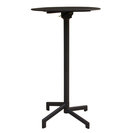 OPERA - set tavolo in metallo cm tondo 60x102 h con 2 sedute Grigio scuro Milani Home