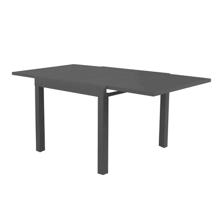 JERRI - set tavolo da giardino in alluminio con 4 sedie 90/180x90 Antracite Milani Home