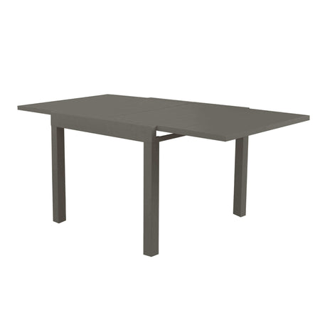 JERRI - set tavolo da giardino in alluminio con 4 sedie 90/180x90 Taupe Milani Home