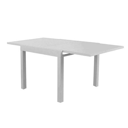 JERRI - set tavolo da giardino in alluminio con 8 sedie 90/180x90 Tortora Milani Home
