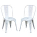 AGATHA - set di 2 sedie in metallo bianco antico Bianco Milani Home