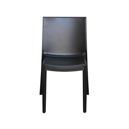 PERLA - set di 4 sedie in polipropilene impilabile da esterno e interno Antracite Milani Home