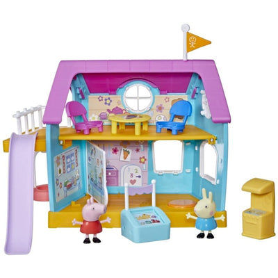 Peppa Pig, La Clubhouse di Peppa Pig, gioco per bambini in età prescolare, con effetti sonori, 2 personaggi, 7 accessori, dai 3 anni in su