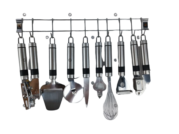 Set per cucina 9 pezzi utensili per cucina in acciaio Casa e cucina/Utensili da cucina/Schiumarole Led Mall Home - Napoli, Commerciovirtuoso.it