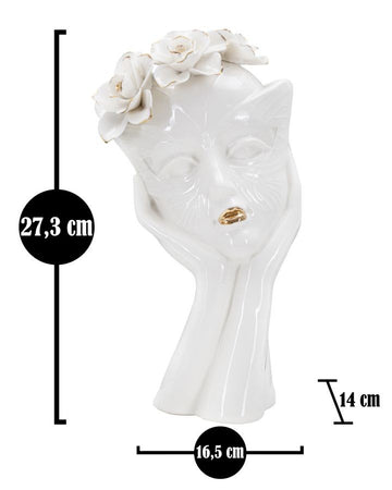 Vaso Woman Mask Cm 16,5X14X27,3 Casa e cucina/Decorazioni per interni/Vasi Led Mall Home - Napoli, Commerciovirtuoso.it