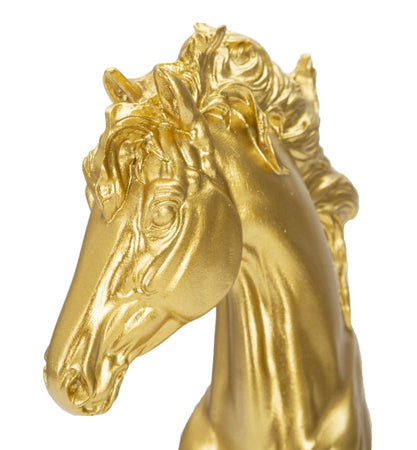 Cavallo Oro E Nero Cm 14X11X27 Mauro Ferretti