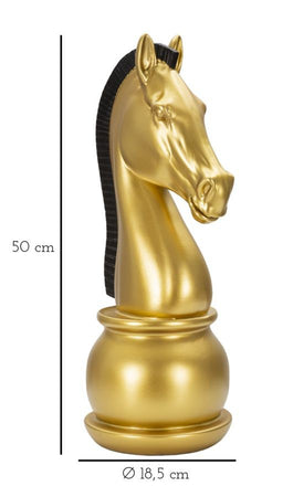 Cavallo Oro E Nero Cm Ø 18,5X50