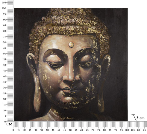 Dipinto Su Tela Buddha -B- Cm 100X3X100 Mauro Ferretti