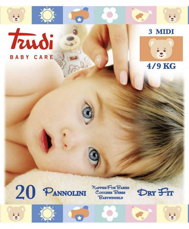 TRUDI Pannolini Dry Fit Baby Care Pannolini Morbidi Per Bamnini Pannolini Sanitaria Gioia del Bimbo - Villa San Giovanni, Commerciovirtuoso.it