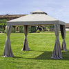 Gazebo Lerici da giardino, struttura in alluminio con tende e zanzariere Giardino e giardinaggio/Arredamento da giardino e accessori/Ombrelloni tende e tettucci parasole/Gazebo Decor Space - Altamura, Commerciovirtuoso.it