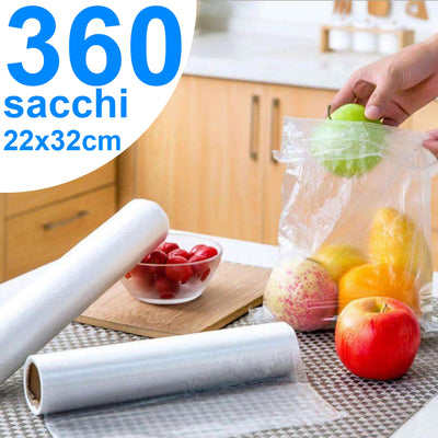 Rotoli Sacchetti Freezer Per Alimenti 360 Sacchi Congelatore Frigo 22x32cm Gelo  Trade Shop italia - Napoli, Commerciovirtuoso.it