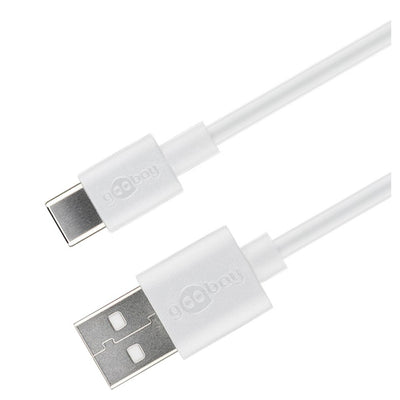 GOOBAY Cavo USB A Maschio 2.0 / USB-C Maschio 0,1m Bianco