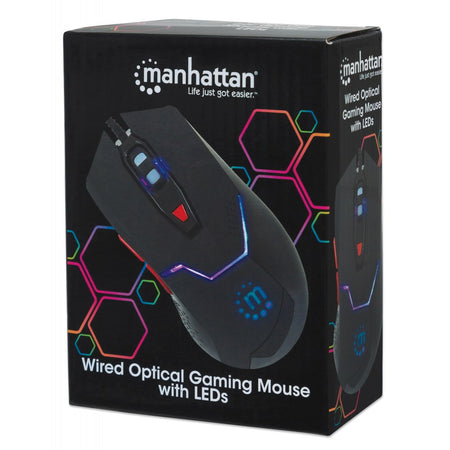 MANHATTAN Mouse Ottico Gaming USB 2400dpi Retroilluminazione LED RGB
