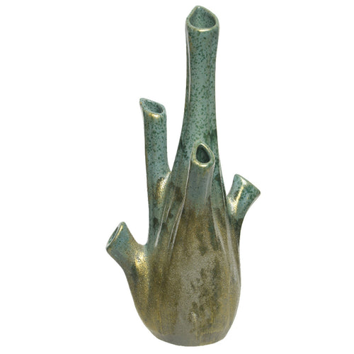 Vaso decorativo natalizio Stoneware con tubi e fori, verde da 41 cm per interno Casa e cucina/Decorazioni per interni/Addobbi e decorazioni per ricorrenze/Decorazioni natalizie/Ghirlande e corone MagiediNatale.it - Altamura, Commerciovirtuoso.it