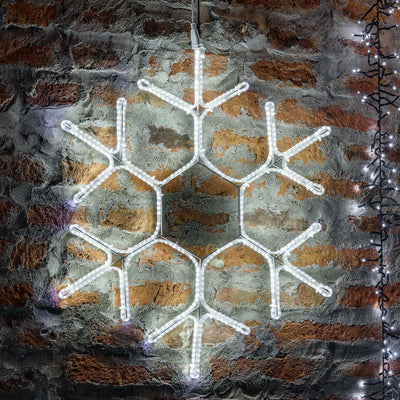 Fiocco di neve in tubo ultraluminoso con 576 led a luce bianco freddo da Ø70cm Casa e cucina/Decorazioni per interni/Addobbi e decorazioni per ricorrenze/Decorazioni natalizie/Luci natalizie/Catene luminose per esterni MagiediNatale.it - Altamura, Commerciovirtuoso.it