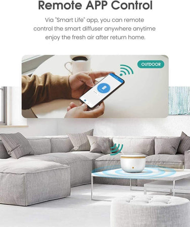 Smart Wifi Wireless Oil Diffuser Umidificatore App Controllo Vocale Diffusore Casa e cucina/Decorazioni per interni/Profumazione ambiente/Diffusori di oli essenziali CL Store - Battipaglia, Commerciovirtuoso.it