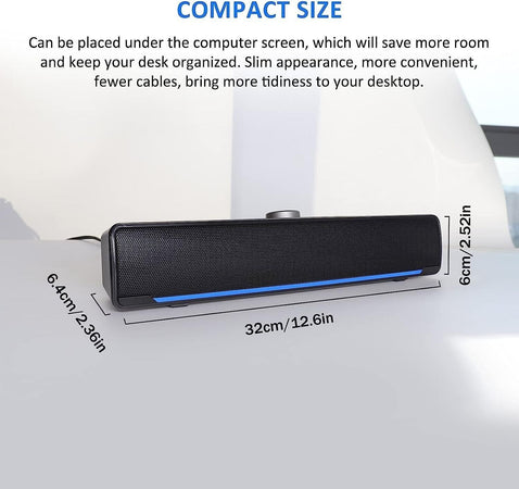 Phission 2.0 Altoparlanti Stereo Usb Alimentati Sound Bar Con Luce Led Blu Elettronica/Home Audio e Hi-Fi/Altoparlanti/Soundbar CL Store - Battipaglia, Commerciovirtuoso.it