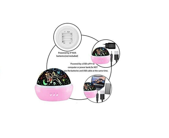 Unicorno Giocattoli Bambina 2-8 Anni, 360° Rotazione Proiettore Bambini Illuminazione/Illuminazione per interni/Illuminazione per bambini/Luci notturne per bambini CL Store - Battipaglia, Commerciovirtuoso.it