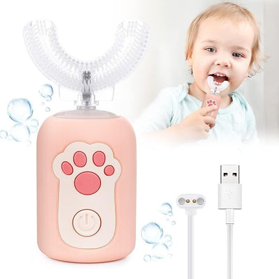 Spazzolino elettrico per neonati e bambini da 0 a 3 anni, primo spazzolino  da denti per bambini con timer a led intelligente