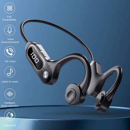 V30 cuffie a conduzione ossea Bluetooth 5.3 cuffie Stereo senza fili non In- Ear IPX5 supporto per auricolari sportivi impermeabili TF Card -  commercioVirtuoso.it