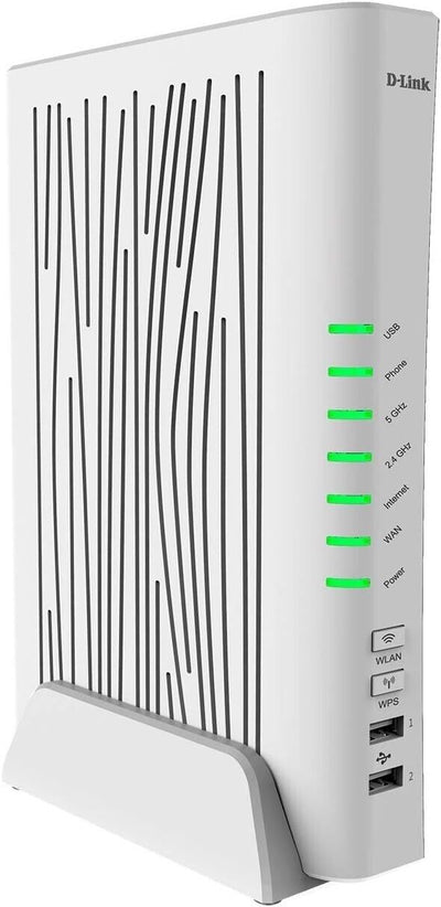 D-Link DVA-5593 Modem Router VoIP, Wi-Fi AC2200, Dual Band, 4 Porte LAN + 1 Port