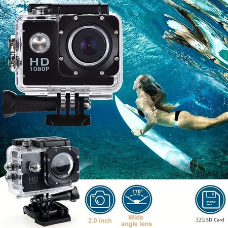 Action Camera, 1080p Sports Camera Full Hd 2.0 Pollici Action Cam Surf  Camera - commercioVirtuoso.it