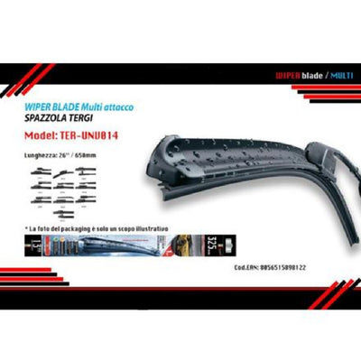 Tergicristallo Spazzola Multiattacco Auto Universale 26?/650mm Ter-unv014 Maxtech Auto e Moto/Parti per auto/Tergicristalli e parti/Spazzole di ricambio Trade Shop italia - Napoli, Commerciovirtuoso.it